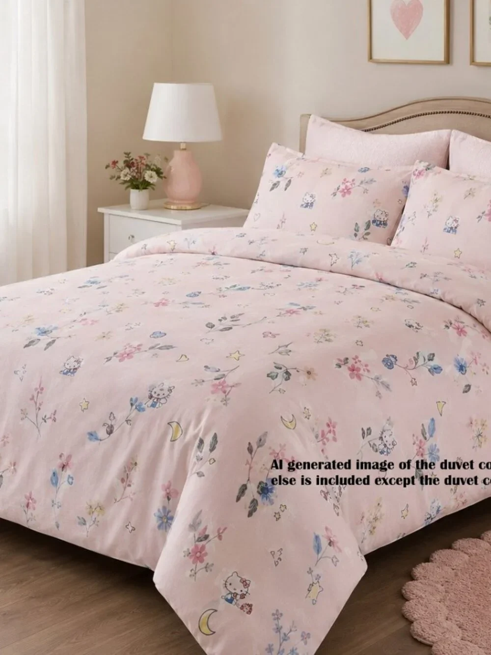 Official Hello Kitty Full/Queen Cottage Organic Cotton Duvet Cover NEW